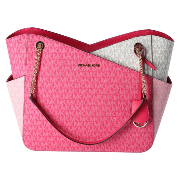 Michael Kors Electric Pink X Cross Chain Shoulder Tote
