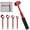 Dark Red-4P, variant on AUR Door Hinge Adjustment Tool for .134 Gauge Commercial Door, Durable Hinge Gap Adjustment Wrench with Rubber Grip, Heavy Duty Stainless Steel Hinge Adjustment Tool for Door Hinge Repair, Red