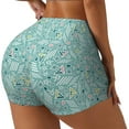 thumbnail image 2 of Fotbe Geometric Elements Seamless Shorts, Womens Workout Shorts High Waist Stretch Booty Short for Gym/Yoga/Running/Biking-Medium, 2 of 9
