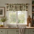 thumbnail image 2 of Rdsfhsp Vintage Damask Floral Pattern Window Valance Elegant Luxury Short Curtain Rod Pocket Living Room, 2 of 5