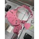 thumbnail image 4 of Bolso bandolera de hombro con remaches de diamantes vaquero para mujer, novedad de 2022, bolso de locomotora de media luna, bolso de moda de lujo con espejo y monedero JAMW Sencillez, 4 of 5