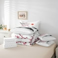 thumbnail image 6 of Homewish Japanese Ukiyoe 7-Piece Twin Bedding Sets,Rustic Cherry Blossom Bedding Comforter Set,Pink White Gray Sheet Sets For Girl,Luxury Bedroom Decor Reversible, 6 of 8
