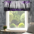 thumbnail image 4 of Purple Forest Farmhouse Short Window Curtain Valances, Vintage Foggy Woods Tree Mysterious Rod Pocket Kitchen Valances for Living Room Bedroom Bathroom Cafe 60" x 18", 4 of 8