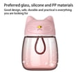 thumbnail image 2 of Bewildely Taza de cristal con tapa, hervidor de agua para acampar en casa, dormitorio, 300ml, botella de dibujos animados de estilo japonés, regalo para Cocina y Comedor Rosado Bewildely HA066905-02, 2 of 6