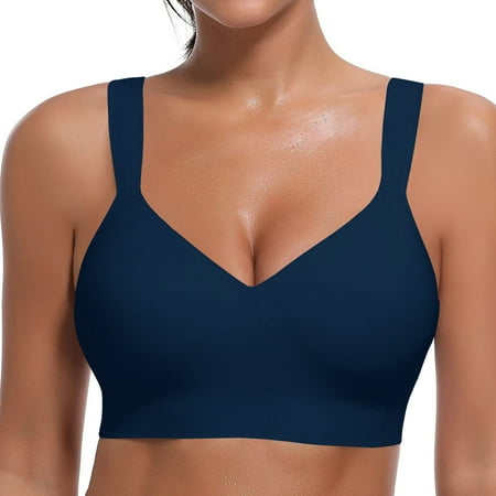 

KUNPENG Women s Sports V-Neck Plus Size Bra Running Fitness Gathering