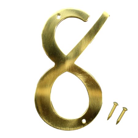 8' Solid Brass House Number - National Harware V1901 Solid Brass 4