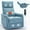 Blue, variant on Aukfa Swivel Rocker Recliner Glider Chair with Heat & Massage for Adults, Living Room, Orange