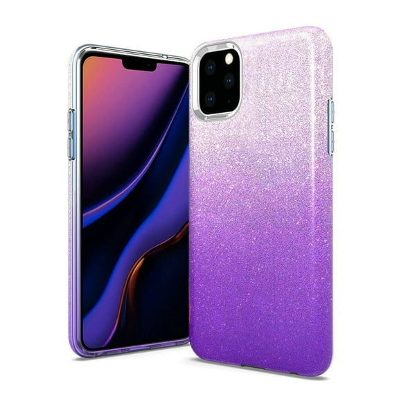 GSA Gradient Glitter Candy Case For iPhone 11 Pro Max (6.5") - Silver/Purple