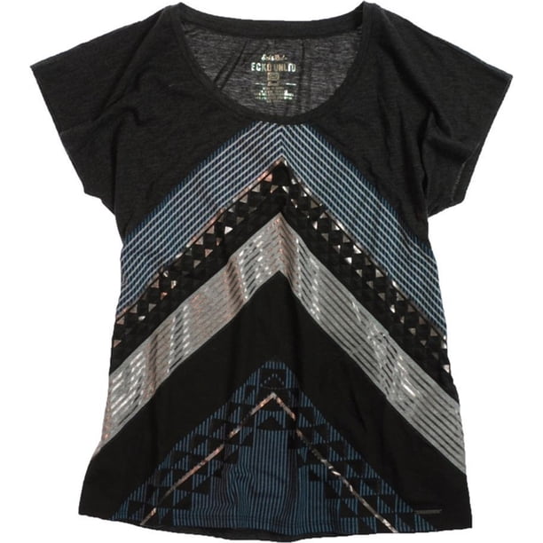 Camiseta gráfica Ecko Unltd. azteca Open Ink Mujer gris pequeña