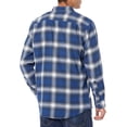 thumbnail image 2 of DOPI Men Long Sleeved Flannel Shirt Striped Shirt Men's Plaid Coat Autumn And Winter Daily Coat (available In Large And High Sizes), 2 of 6