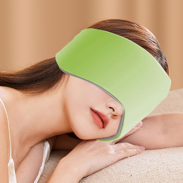 Antifaz 3D transpirable para dormir para hombres, mujeres y niños | Antifaz para siesta con filtro de luz y compresa caliente | Funda suave de poliéster | Ajuste cómodo y ajustable para viajes, hogar