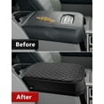thumbnail image 4 of KBH Center Console Cover for 2023-2026 Ford F250 F350 F450 F550 Super Duty Accessories, Black Leather Middle Console Lid Armrest Cushion Pad for Truck Interior(Bucket Seat), 4 of 8