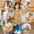 thumbnail image 6 of Colorful Mushroom Kids Aprons for Girls and Boys,Adjustable Neck Strap Toddler Aprons for Kids Cooking Baking, 6 of 6