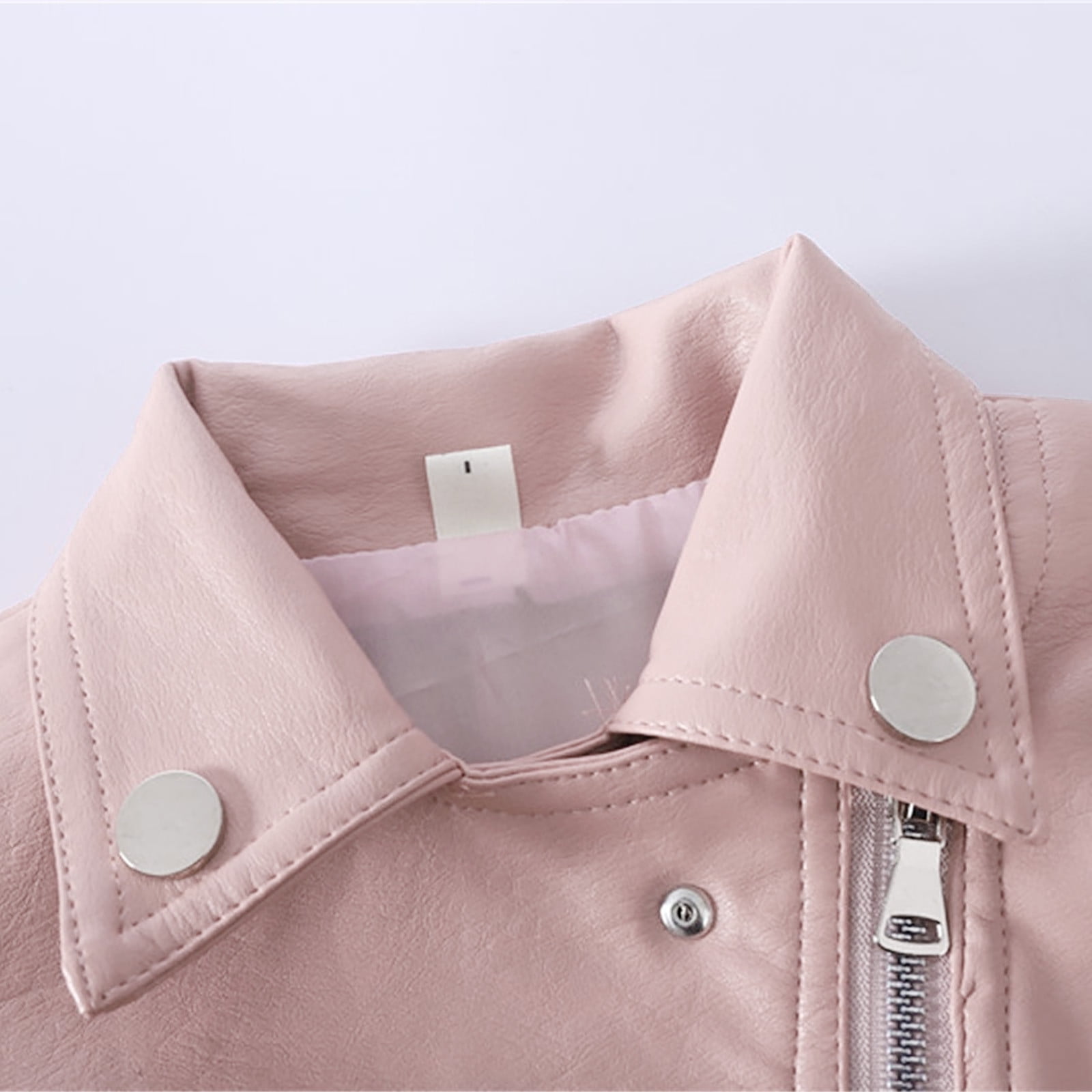 nsendm Big Kid coat 4t Hooded Jacket Girl Autumn Baby Short Coat Turn down Toddler Clothes Winter Outwear Leather Toddler Designer Girls Clothes Pink