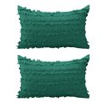 thumbnail image 1 of Funda de almohada de 2 piezas con adornos bohemios, funda de almohada de lino y algodón para sofá, funda de almohada de cabaña para sala de estar, 12.0 x 20.0 in, 1 of 5
