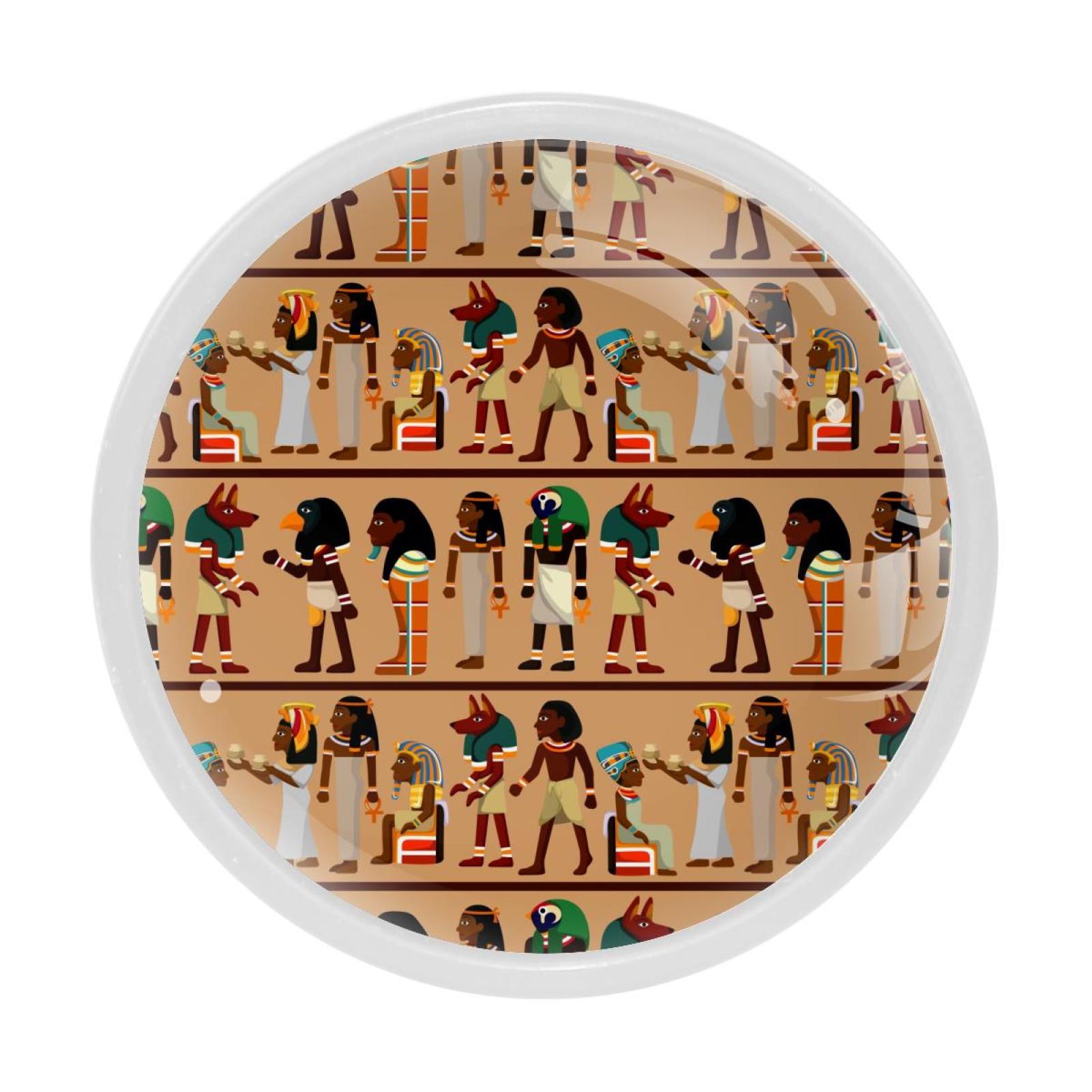 4 Pcs Egyptian Elements Knobs for Kitchen Cupboard Dresser