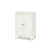 Wholesale Interiors Thelma Cottage and Farmhouse White Finished 2-door Wood Multipurpose Storage Cabinet