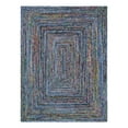 thumbnail image 3 of Unique Loom Braided Chindi Collection Area Rug (9' x 12' 2" Rectangle Blue and Multi/Green), 3 of 7