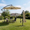 thumbnail image 2 of CazToi Parasol Déporté de Patio 10 Pi, Inclinaison 360°, Pare-Soleil, 2 of 7
