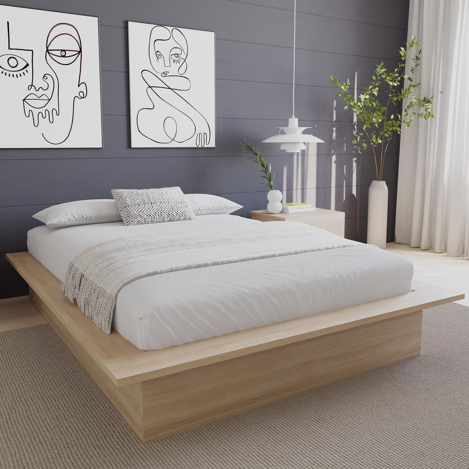 Nexera Malibu Platform Bed Frame