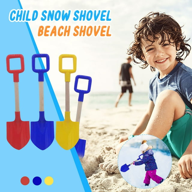 3PCS Children's Snow Shovel Children's Beach Shovel With Wooden Handle