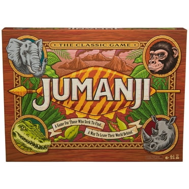 Spin Master Games, Jumanji The Game, Real Wooden Box Edition of the Classic Adventure Board Game, Ages 8 and up