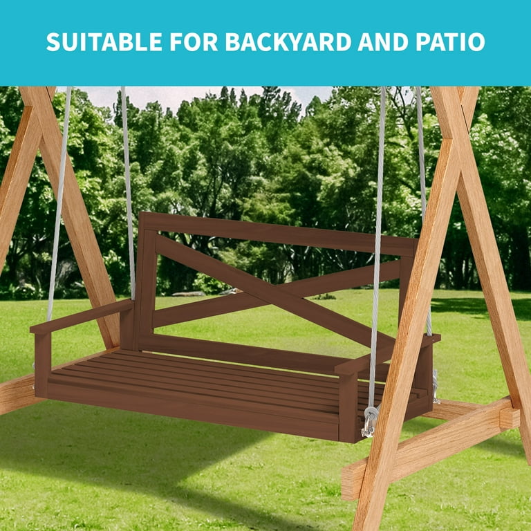 Swing Set Wooden Garden Swings For Adults BALUS Outdoor Wood Swing