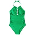 thumbnail image 4 of Bañador de una pieza para mujer, cómodo, liso, con almohadilla en el pecho, sin aros, Bikini OAVQHLG3B Store  lin121212, 4 of 4