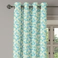 thumbnail image 3 of Ambesonne Vintage Grommet Curtain, Nostalgic Flower Summer, 50" x 63", Almond Green Pale Yellow, 3 of 6