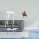 thumbnail image 2 of Mesita de noche,Mesa auxiliar de acrílico transparente,mesa auxiliar transparente de 2 niveles,Mesa pequeña de acrílico,mesita de noche pequeña,compacta,Letrero de escritorio Home, 2 of 8