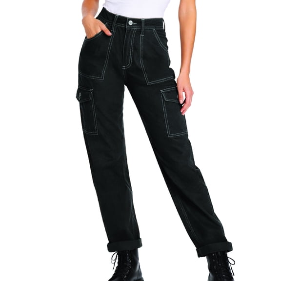 Dickies Womens Cargo Pants - Skinny Fit High Rise Carpenter Casual Work Pants with Utility Pockets