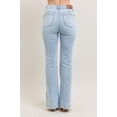 thumbnail image 5 of Judy Blue Full Size Tummy Control Vintage Wash Side Slit Slim Boot Jeans Plus Size, 5 of 11