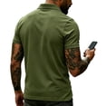 thumbnail image 3 of Homeyce Independence Day Golf Shirts for Men 250 Years Of Liberty Short Sleeve Polo Shirts National Flag Print 4th Of July Polo T-Shirts Button Up Patriotic Tee,Green M, 3 of 4
