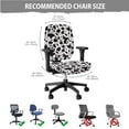 thumbnail image 5 of FKELYI Cow Musical Note Print 4 Pcs Set Office Chair Slipcovers with Armrest Covers Swivel Boss Chair Cover Removable Anti-Dust Armchair Protectoor for Home Office Decoration, 5 of 7