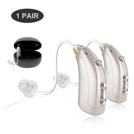TWS Hearing Amplifier for Ears, Rechargeable Personal Sound aid Amplifier with Magnetic Contact Charging Box for Adults Seniors