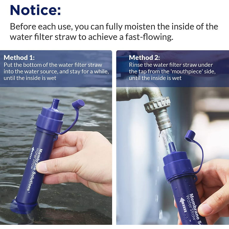 Waterdrop Gravity Water Filter Straw, Camping Water Filtration