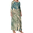 thumbnail image 2 of Large Size Vintage Hawaiian Aloha Graphic Long Sleeved Dress Women Dress for Parties Elegant Chic Evening Dresses, 2 of 7