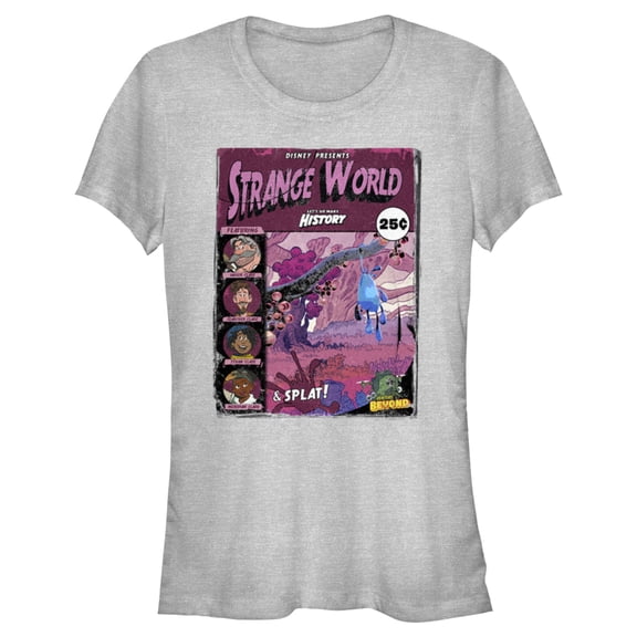 Junior's Strange World Comic Book Cover Graphic Tee Athletic Heather X Large