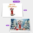 thumbnail image 2 of Merry Christmas Devon Rex Enjoys Catmas Winter Xmas Holiday 7x5in Folded Greeting Card Cat Lover Kitten Owner Gifts Single Note Card with Envelope - 02022, 2 of 5
