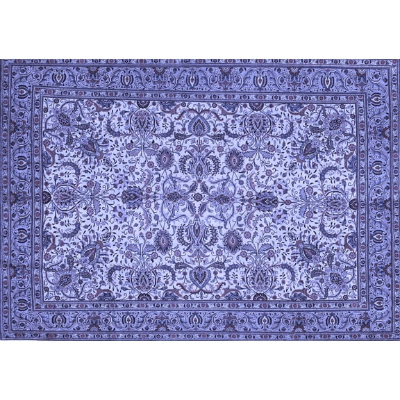 Ahgly Company Indoor Rectangle Persian Blue Traditional Area Rugs, 5' x 7'