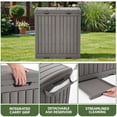 thumbnail image 3 of Uforic 76 Gallon Dual-Compartment Outdoor Trash Can, Resin Garbage Bin with Lid, Sorting Labels, Ash Holder & Fixing Stakes, Weather Resistant for Patio Garden Yard, Light Brown, 3 of 9