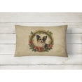 thumbnail image 3 of Papillon Christmas Flowers Throw Pillow 12 in x 16 in, 3 of 4