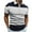 Gray, variant on Men's Zippered Short Sleeve Lapel Printed T-Shirt Loose Top Color Block Henley Shirts Gray