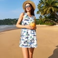 thumbnail image 3 of Kdxio Hawaii Palms Pattern Summer Dresses for Women Beac Sleeveless Vintage Floral Flowy Pocket Tshirt Tank Sundresses, 3 of 7