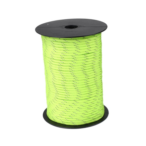 Cuerda de paracaídas de 328 pies, cuerda tensora multiusos de 7 alambres, cuerda para carpa y lona. Verde