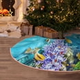 thumbnail image 6 of Daiia Corals and Tropical Fish Drawing Merry Christmas Tree Skirt , Xmas Large Lace-up Tree Skirt, Santa Snowflakes Rustic Home Decorations New Year Party Farmhouse Decor-48", 6 of 7
