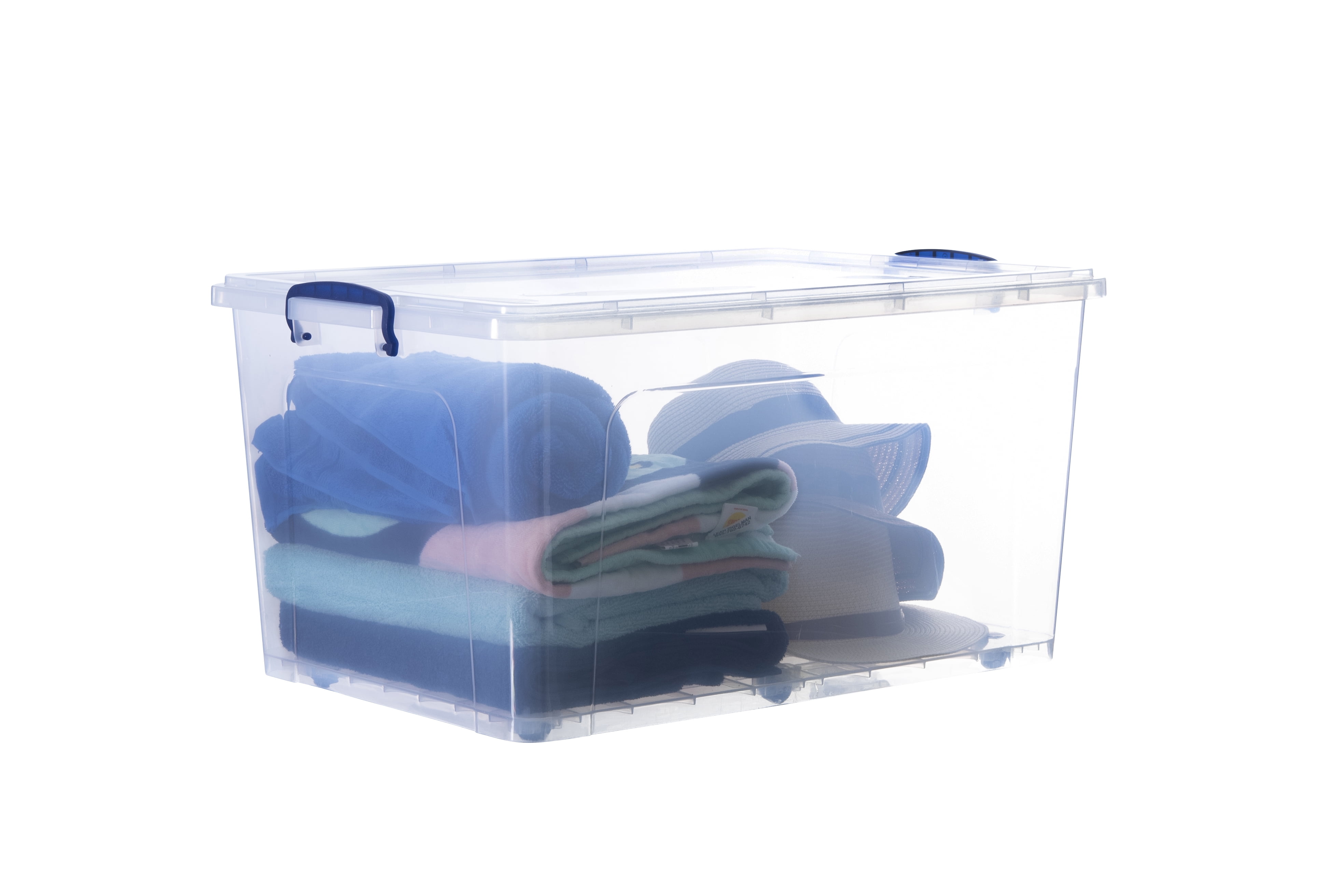 Superio Clear Deep Storage Containers with Lid, 12 qt (2 Pack) - 11H x 12W x 8D - 2 Piece