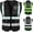 Black Luminous, variant on High Visibility Reflective Safety Vest Customize Logo With 5 Pockets Protective Workwear Outdoor Work Vest