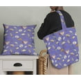 thumbnail image 5 of Soimoi Purple Rayon Fabric Tacos & Stripe Print Fabric by Yard 56 Inch Wide, 5 of 5