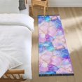 thumbnail image 3 of Yayeee Runner Rug for Bedroom 2'x6' Machine Washable Hallway Non Slip Mat, Pastel Pink Marble Pattern, 3 of 8